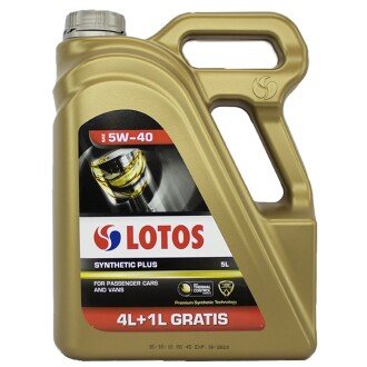 Олива моторна Synthetic Plus A3/B4 SN/CF 5W-40 4 л + 1 л (WF-K402Y00-0H0) Lotos 300089