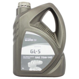 Олива трансмісійна Semisyntetic Gear Oil GL-5 75W-140 5 л (WK-K500E20-0N0) Lotos 300203