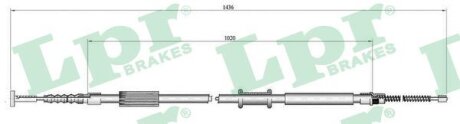 Трос ручного тормоза LPR s.r.l C0015B (фото 1)