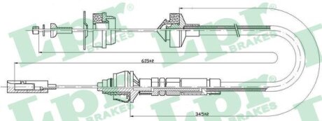 Трос сцепления LPR s.r.l C0025C