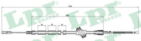 Трос ручного тормоза LPR s.r.l C0042B