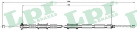 Трос стоянкового гальма FIAT Doblo 00-13 LPR s.r.l C0168B