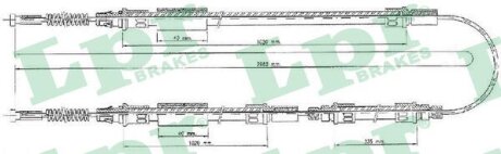 Трос ручного тормоза LPR s.r.l C0280B