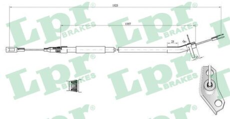 Трос ручного тормоза LPR s.r.l C0446B