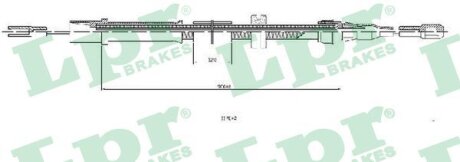 Трос ручного тормоза LPR s.r.l C0455B