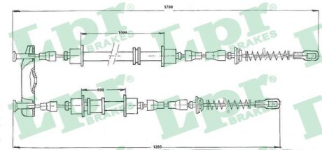 Трос ручного гальма LPR s.r.l C0534B