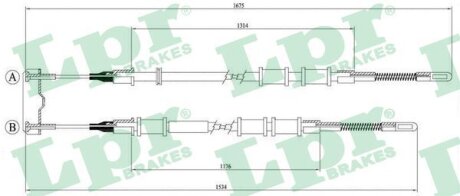 Трос ручного тормоза LPR s.r.l C0559B