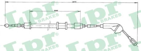 Трос ручного тормоза LPR s.r.l C0580B (фото 1)