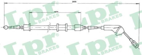 Трос ручного тормоза LPR s.r.l C0582B