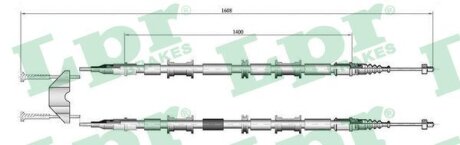 Трос ручного гальма LPR s.r.l C0654B