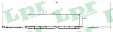 Трос ручного гальма LPR s.r.l C0657B