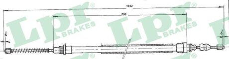 Трос ручного тормоза LPR s.r.l C0660B (фото 1)