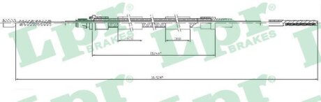 Трос ручного тормоза LPR s.r.l C0931B