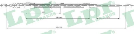 Трос ручного тормоза LPR s.r.l C0952B