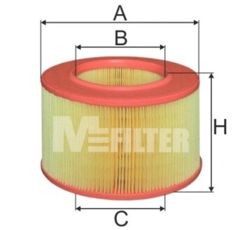 Фильтр воздушный RENAULT Megane 1.9D, 2.0i 95-, R19i, D, R21 1.7 (выр-во) M-FILTER A277