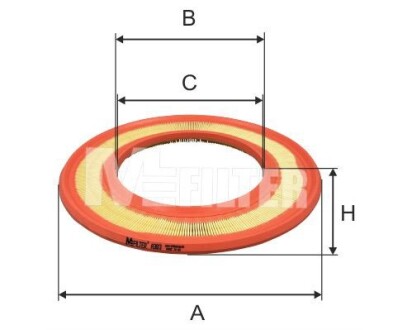 Фільтр повітряний MERCEDES M-FILTER A383