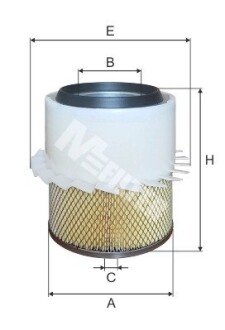 Фильтр воздушный Mitsubishi Pajero/Pajero Sport 2.5TD 87-/L200 2.5/2.8TD 92-07 M-FILTER A 863