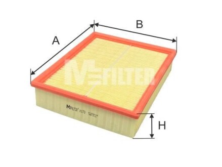 Фільтр повітряний AUDI, VW M-FILTER K173