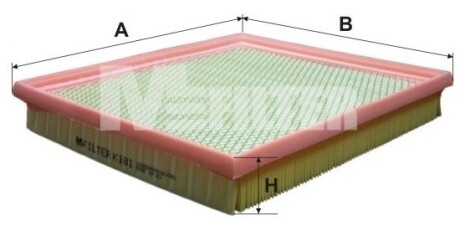 Фильтр воздушный OPEL Kadett E 1.8-2.0 (выр-во) M-FILTER K181