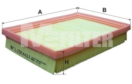 Фільтр повітряний Kia Pride M-FILTER K431