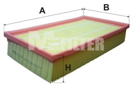 Фильтр воздушный E280/320 W124 M104 M-FILTER K 478