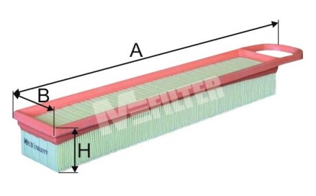 Фильтр воздушный CITROEN, PEUGEOT (выр-во) M-FILTER K7004