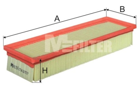 Фильтр воздушный CITROEN (выр-во) M-FILTER K734