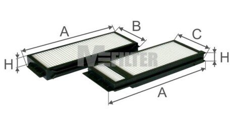 Фільтр салона M-FILTER K 9009-2