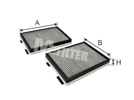 Фільтр салону BMW вугільний (2шт.) M-FILTER K905C-2