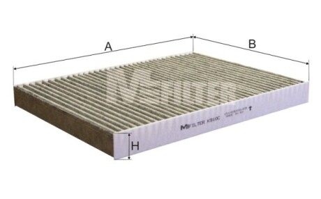 Фільтр салону SEAT, SKODA, VW вугільний M-FILTER K910C