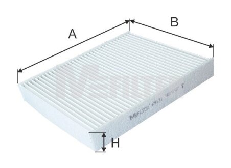 Фильтр салона Toyota Camry 17-/ Corolla 18-/ Rav 4 18- M-FILTER K 9171