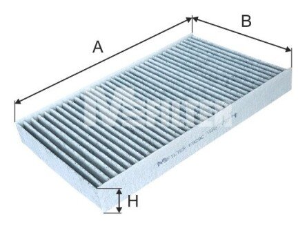 Фильтр салона Citroen C2/C3/C4/Peug 307/308 02-(угольный)) M-FILTER K 929C