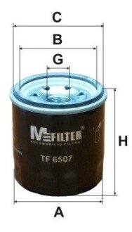 Фільтр масляний Aveo/Matiz/Tico/Swift M-FILTER TF 6507