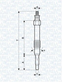 Свеча накаливания MAGNETI MARELLI 062900000304