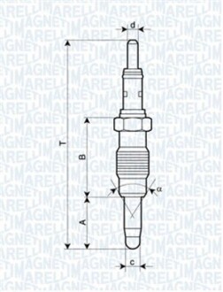 Свеча накаливания MAGNETI MARELLI 062900011304