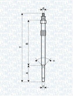 Свічка розжарювання MAGNETI MARELLI 062900024304