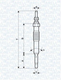 Свічка розжарювання MAGNETI MARELLI 062900027304