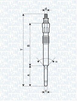 Свічка розжарювання MAGNETI MARELLI 062900043304