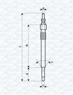 Свеча накаливания MAGNETI MARELLI 062900050304