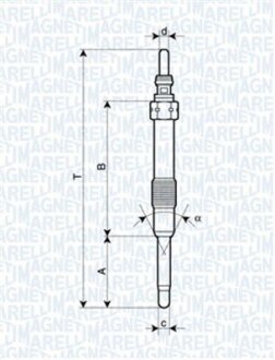 Свеча накаливания MAGNETI MARELLI 062900053304