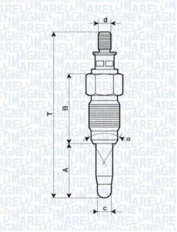 Свічка розжарювання MAGNETI MARELLI 062900056304