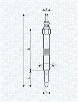 Свеча накаливания MAGNETI MARELLI 062900067304