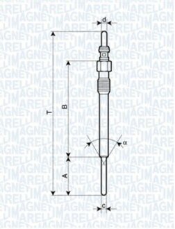 Свеча накаливания MAGNETI MARELLI 062900090304