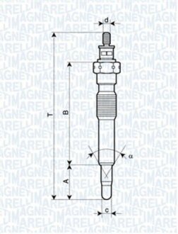 Свічка розжарювання MAGNETI MARELLI 062900092304