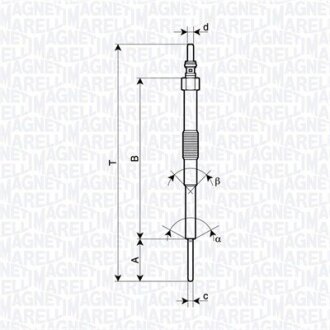 Свеча накала MAGNETI MARELLI 062900129304