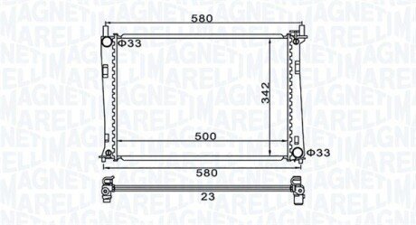 Радіатор системи охолодження MAGNETI MARELLI 350213152600