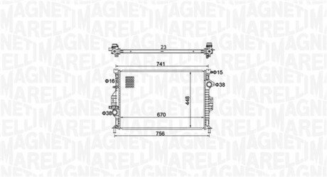 Радіатор системи охолодження MAGNETI MARELLI 350213157700 (фото 1)