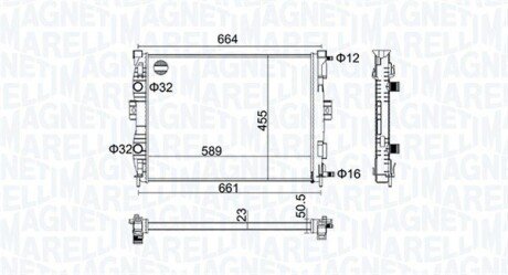 Радіатор системи охолодження MAGNETI MARELLI 350213160600