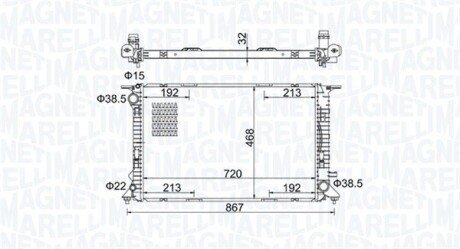 Радіатор системи охолодження MAGNETI MARELLI 350213195800