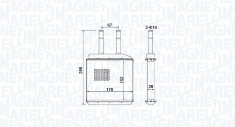 Радіатор нагрівача MAGNETI MARELLI 350218420000 (фото 1)